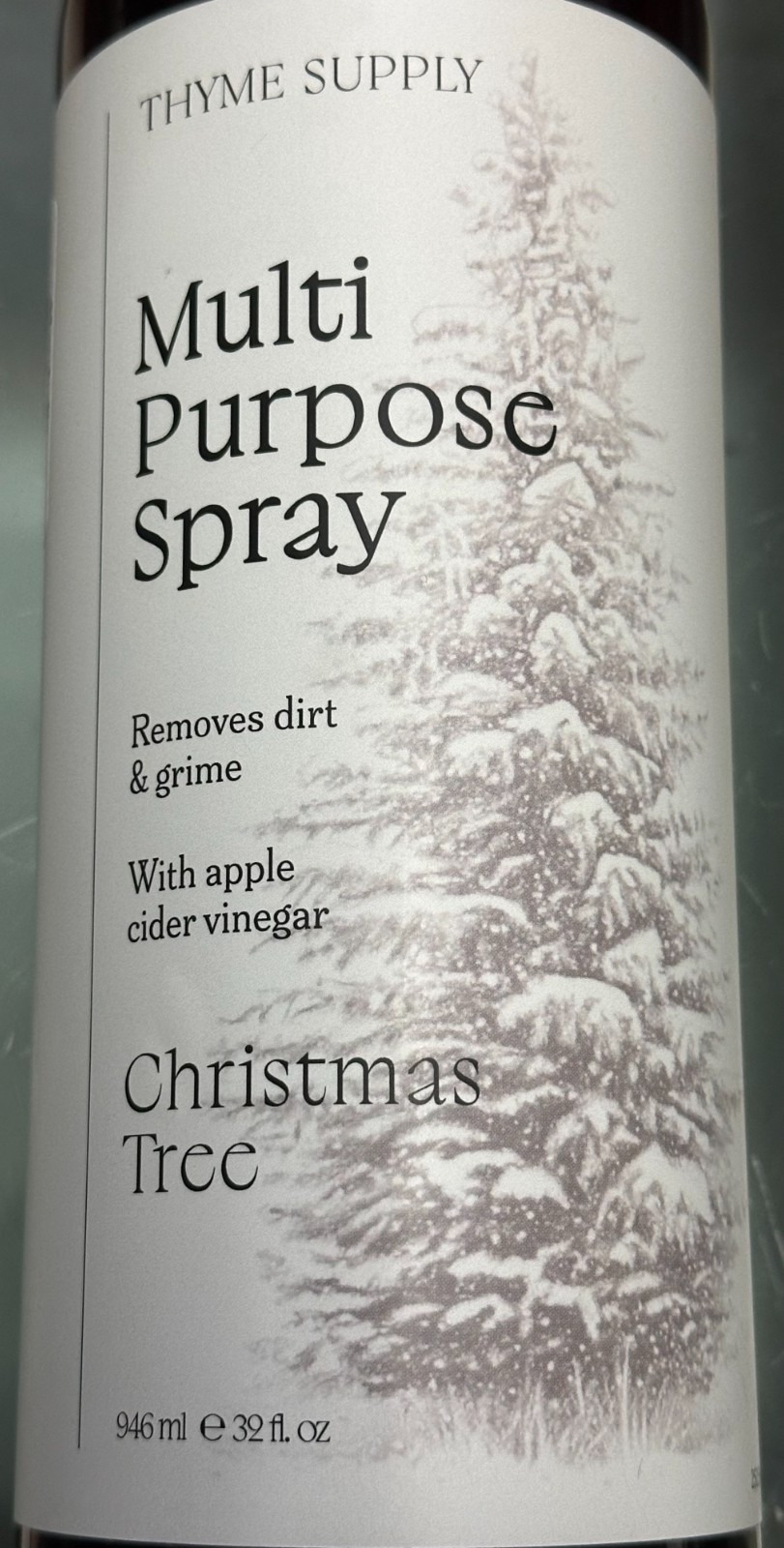 THYME SUPPLY ~ CHRISTMAS TREE Kitchen Refresher Clean Odor Eliminator 946ml