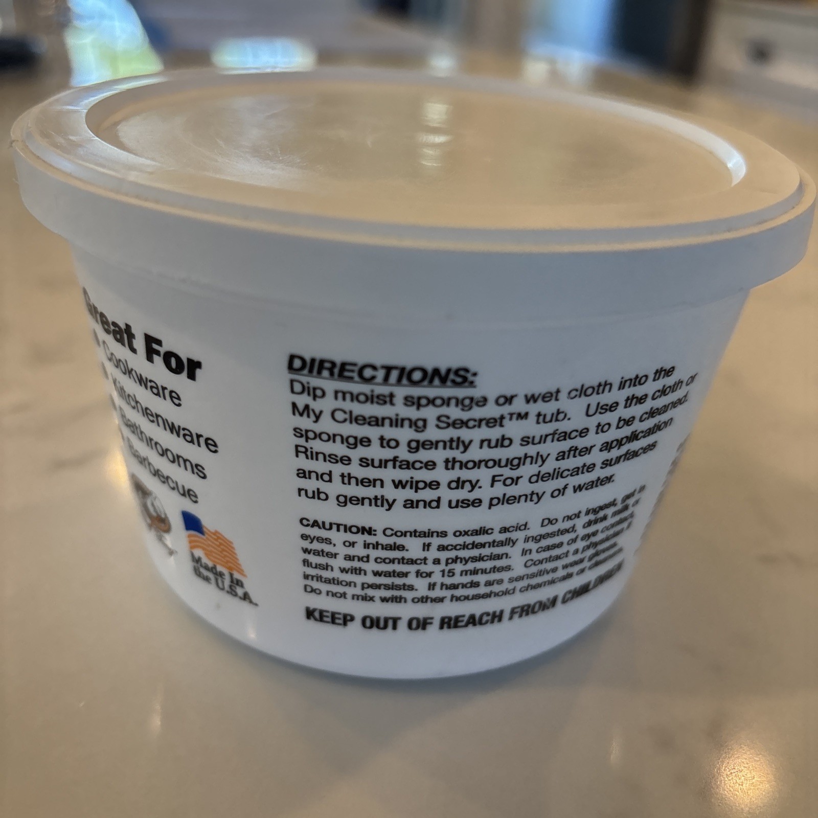 Simoniz My Cleaning Secret Cleaner by Chef Tony 14 Oz Tub New Open Container