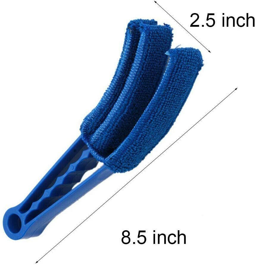 Microfiber Venetian Blind Blade Cleaner Window Duster Brush 2 Clamps & 8 Sleeves