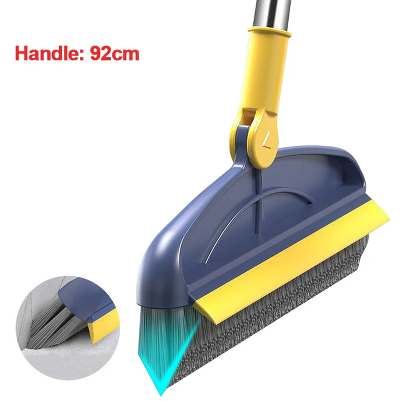 2 in 1 Broom Long Handle Cleaning Brush Removable Wiper Floor Tile Corner Gap Cl