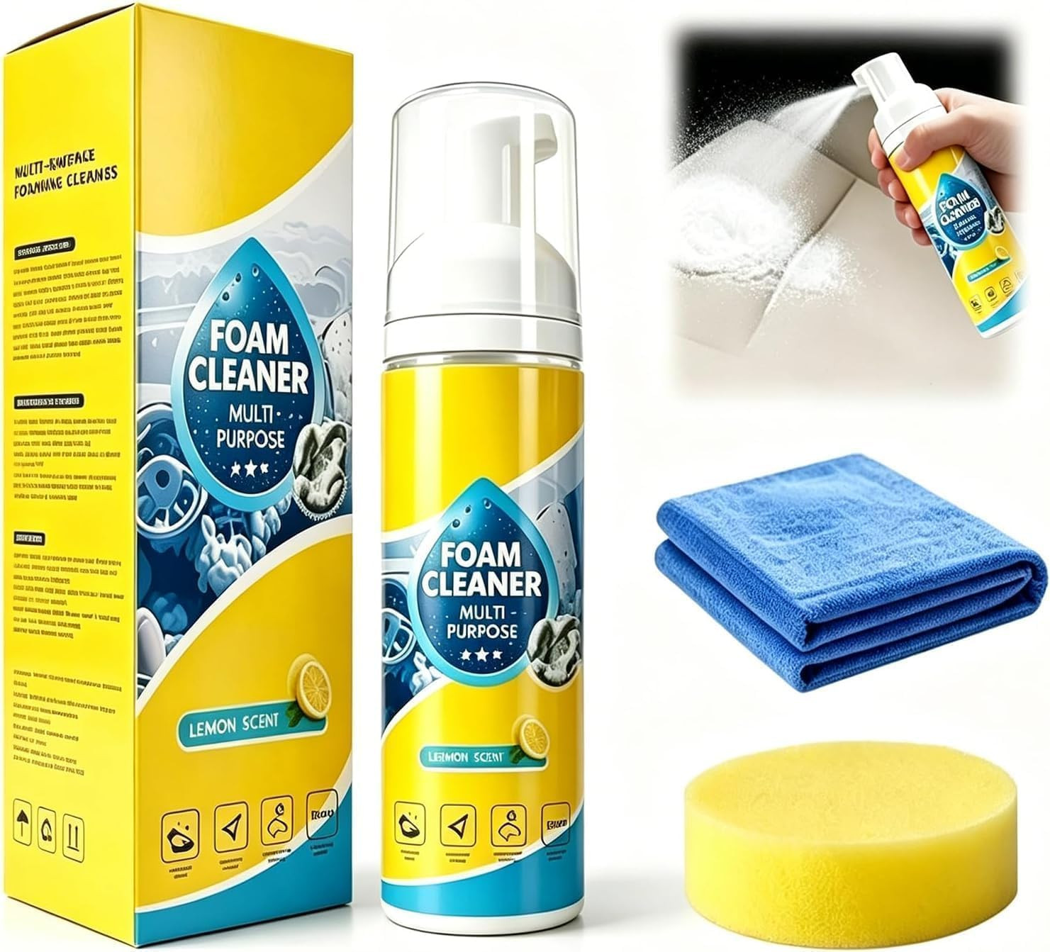 4-In-1 Foam Spray Cleaner – 2026 New Foam Cleaner Multi Purpose, New Foam No-Rin
