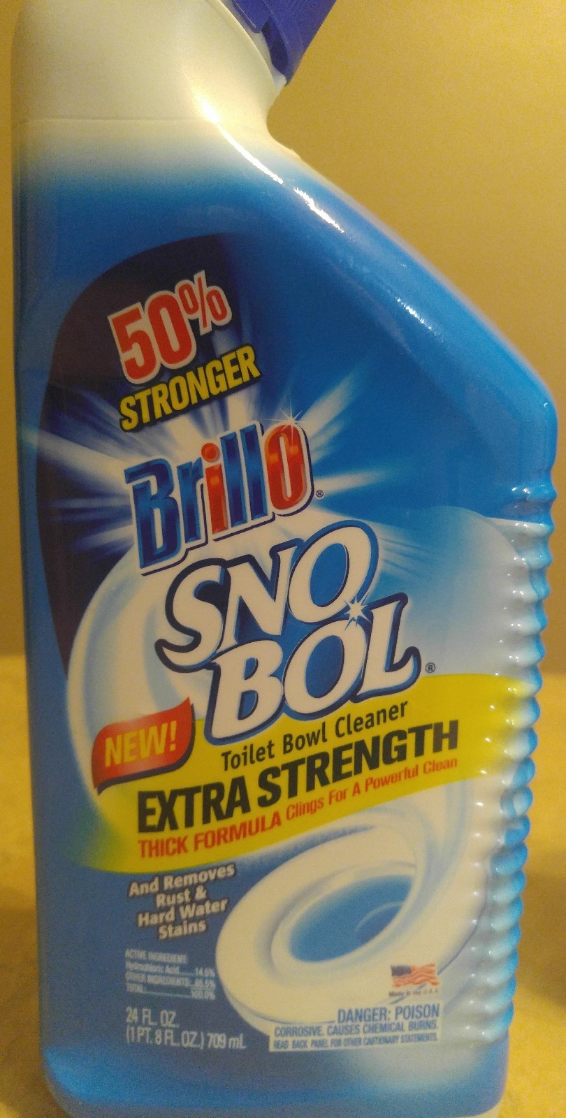sno bol 24 ounce extra strength toilet bowl cleaner (50% stronger) lot of 3