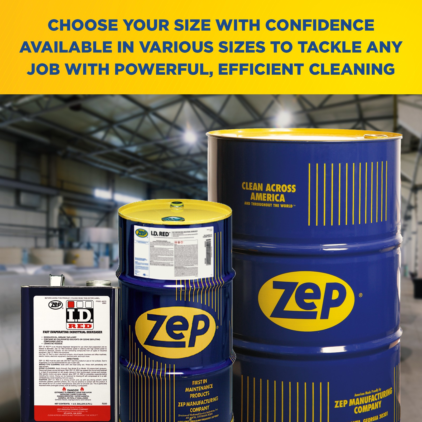 Zep I.D. Red Liquid Fast Evaporating Industrial Degreaser – 1 Gallon (Case of 4)