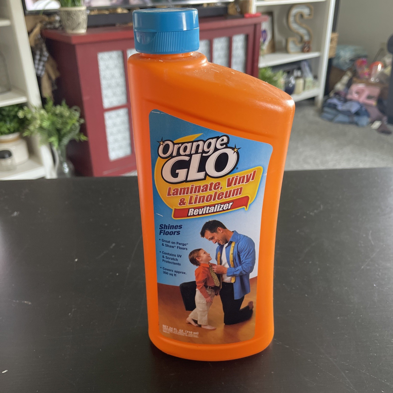 Vintage Orange Go Laminate Vinyl & Linoleum Revitalizer 2005 20/24 Oz