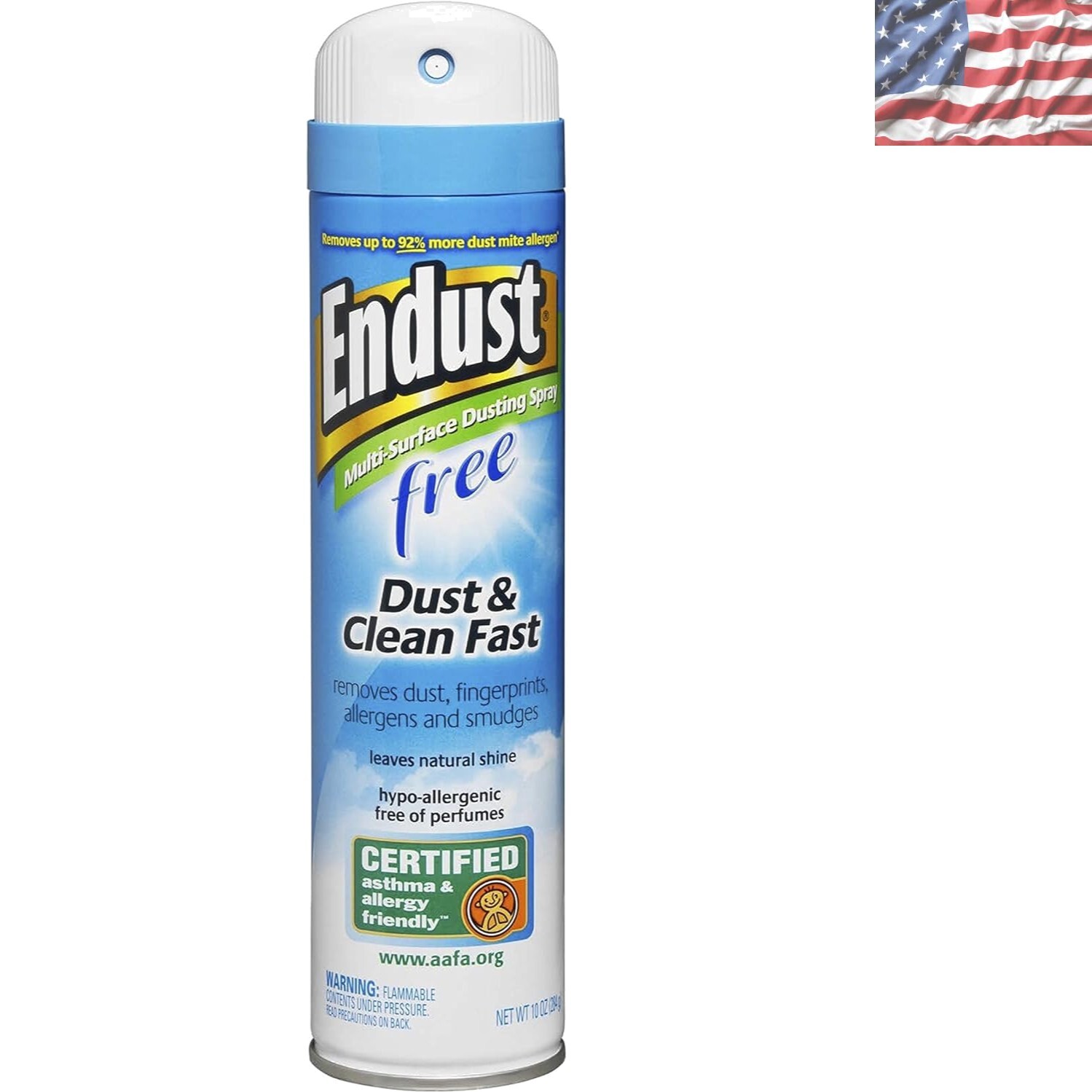 Asthma & Allergy Friendly Dusting Spray – 10 Fl Oz Fragrance Free Formula