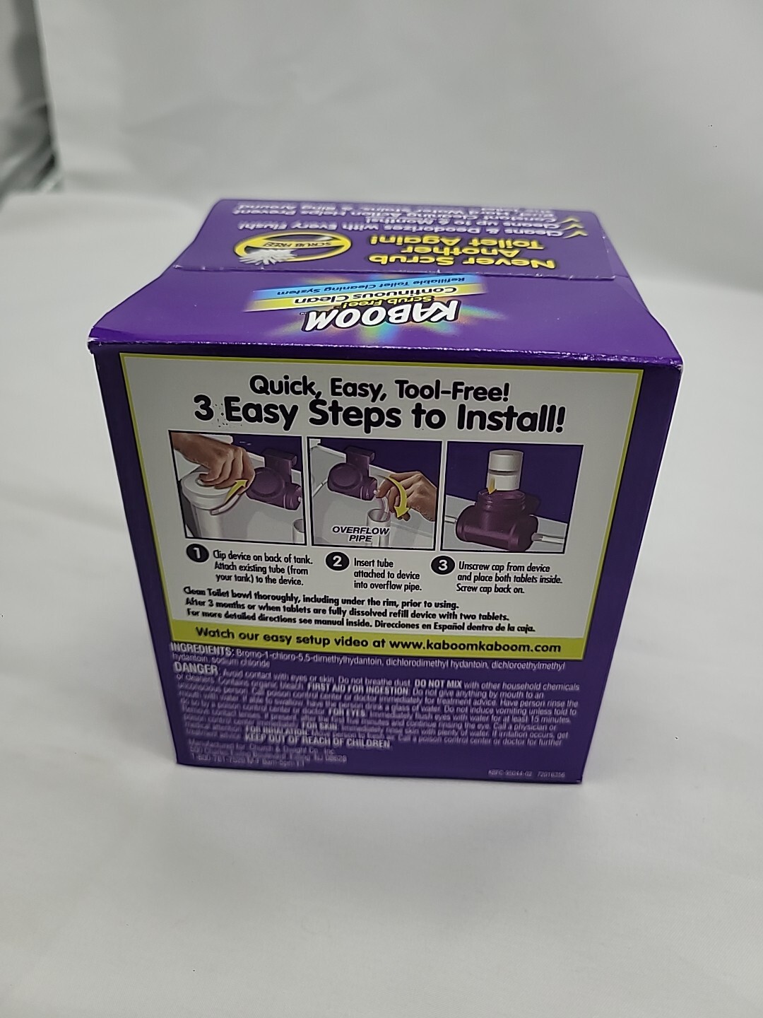 Kaboom Scrub Free! Toilet Bowl Cleaner System with 2 Refills brand new sealed