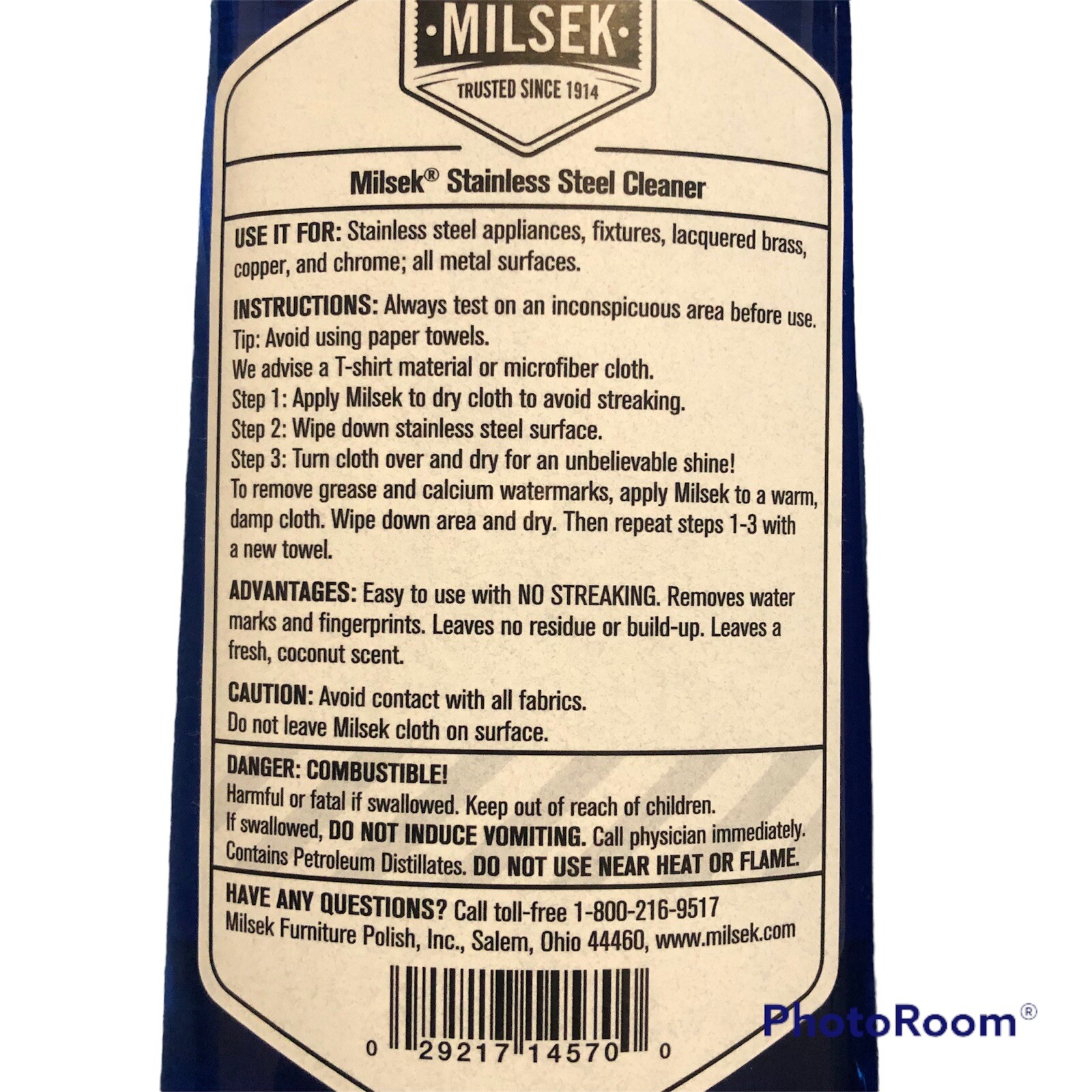 Milsek 12 Oz. Stainless Steel Cleaner Lot Of 2