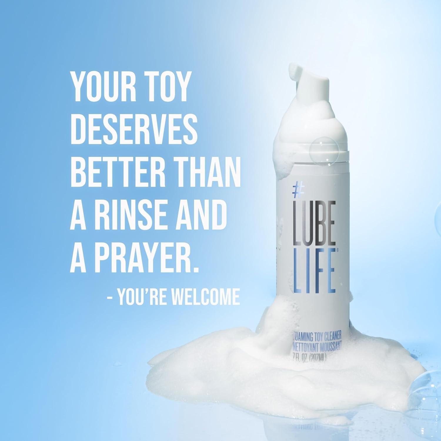 ToyLife LUBELIFE Foaming Toy Cleaner 7oz Pump Personal Toy Cleaning Foam