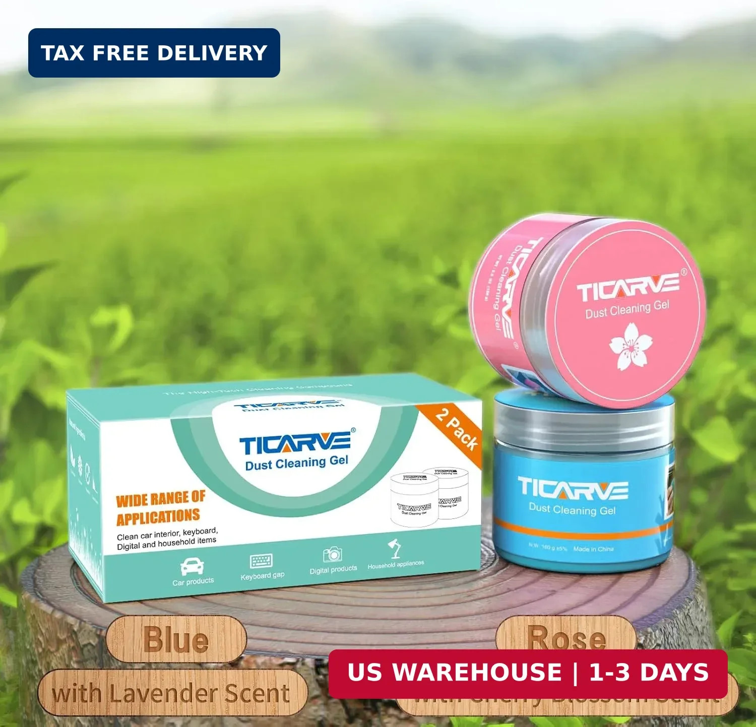 TICARVE 2Pack Cleaning Gel Car Putty Slime for Detailing Putty Detail Tools Car