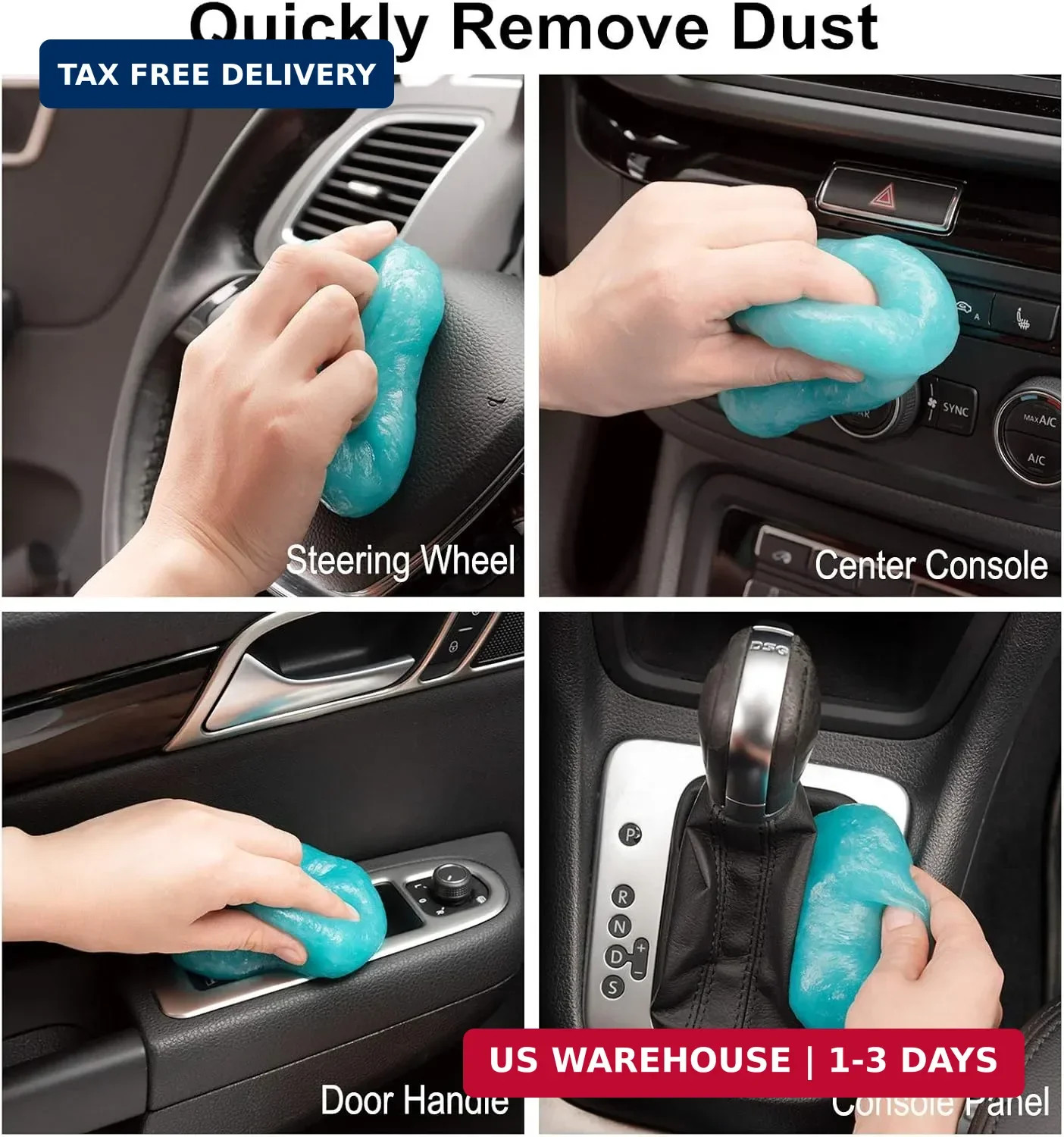 TICARVE 2Pack Cleaning Gel Car Putty Slime for Detailing Putty Detail Tools Car