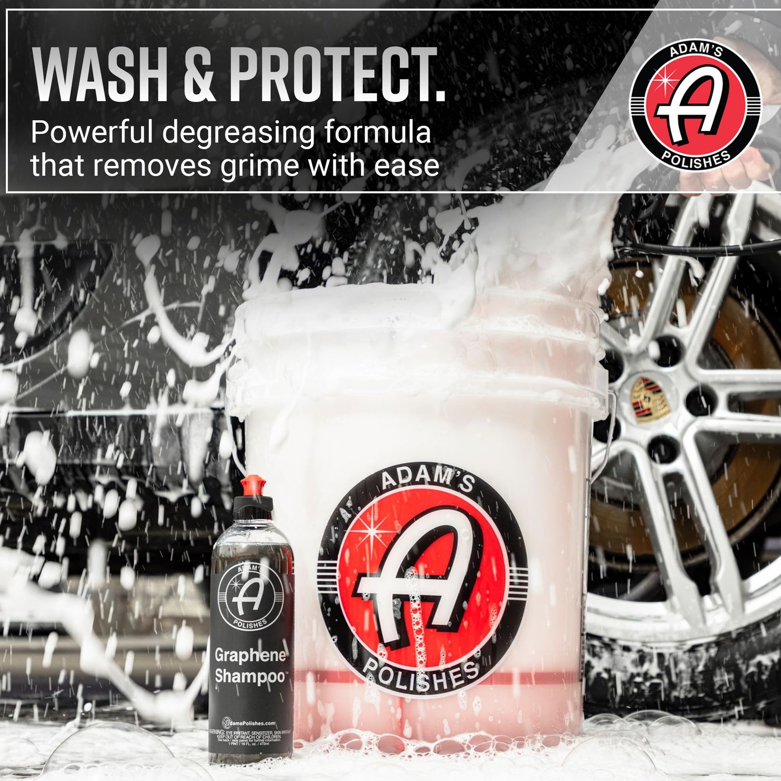 Adam’s Polishes Graphene Shampoo 16oz – Ceramic Coating Infused Car Wash Soap…