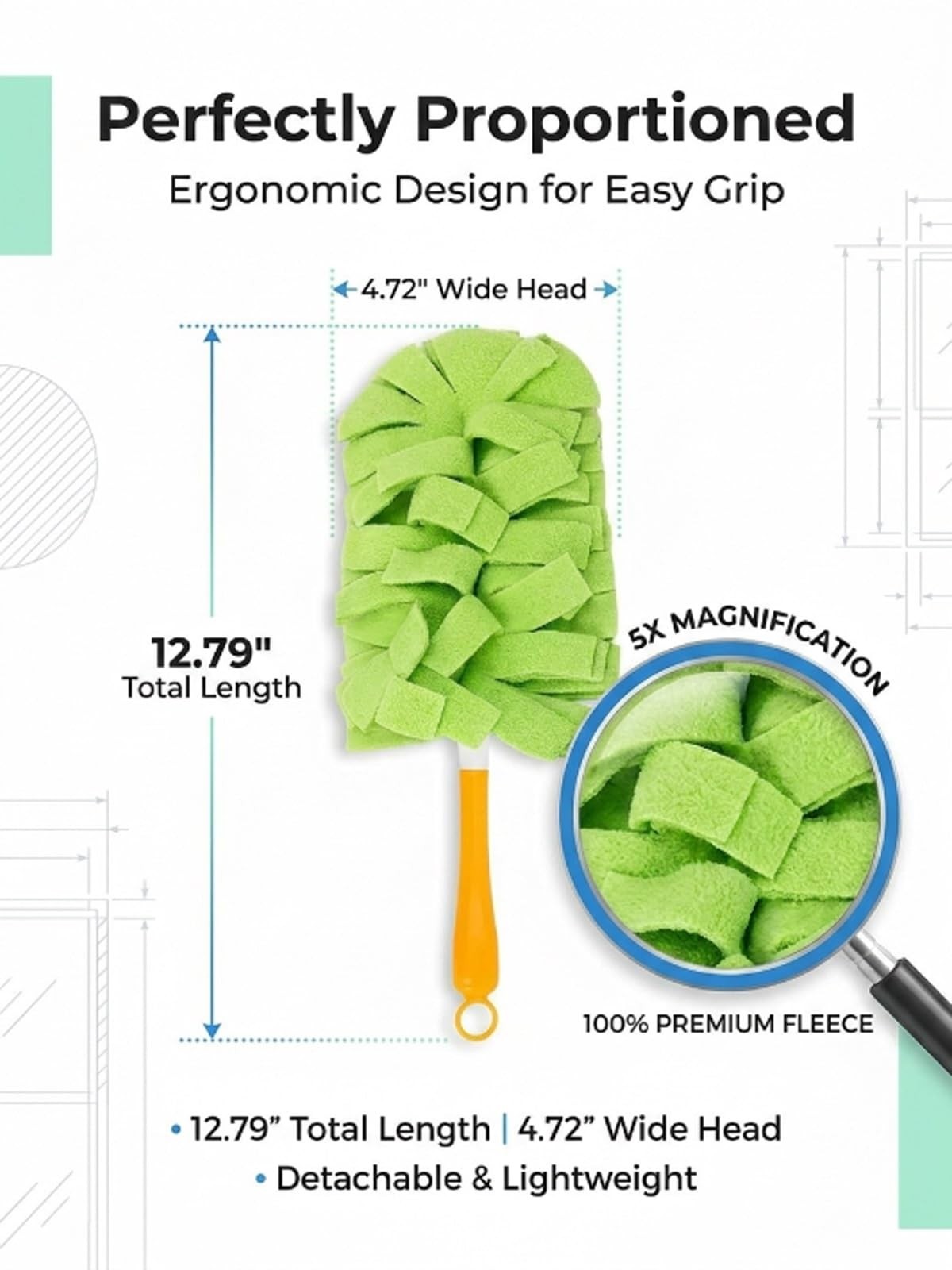 Chenille Duster Reusable Washable Microfiber Dust Fleece Damp Duster Pads Ref…