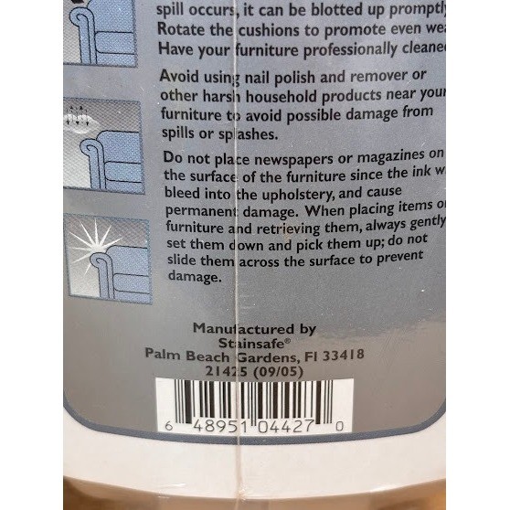 Stainsafe Diamond Elite Premium Home Care Furniture Cleaning Kit New Sealed