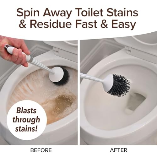 Unicorn Electric Toilet Brush – Motorized 360° Silicone Bristles, Brown