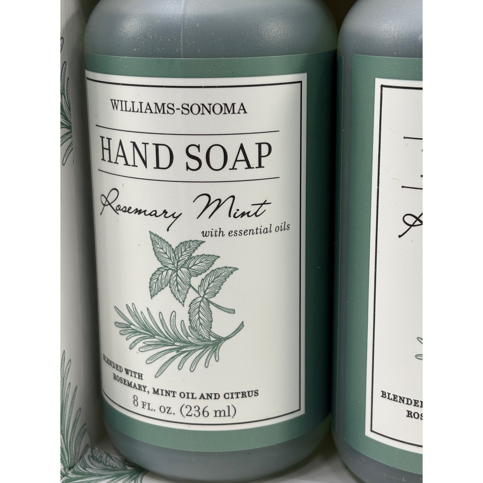 Williams-Sonoma Kitchen Essentials Kit Rosemary Mint Soap & Spray Set 3pc 8oz