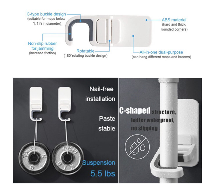 3 Pack Broom Holder