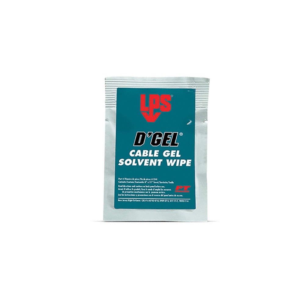 LPS 61244 Solvent and Degreaser Wipes,11″x8″,1 ct 20Y606