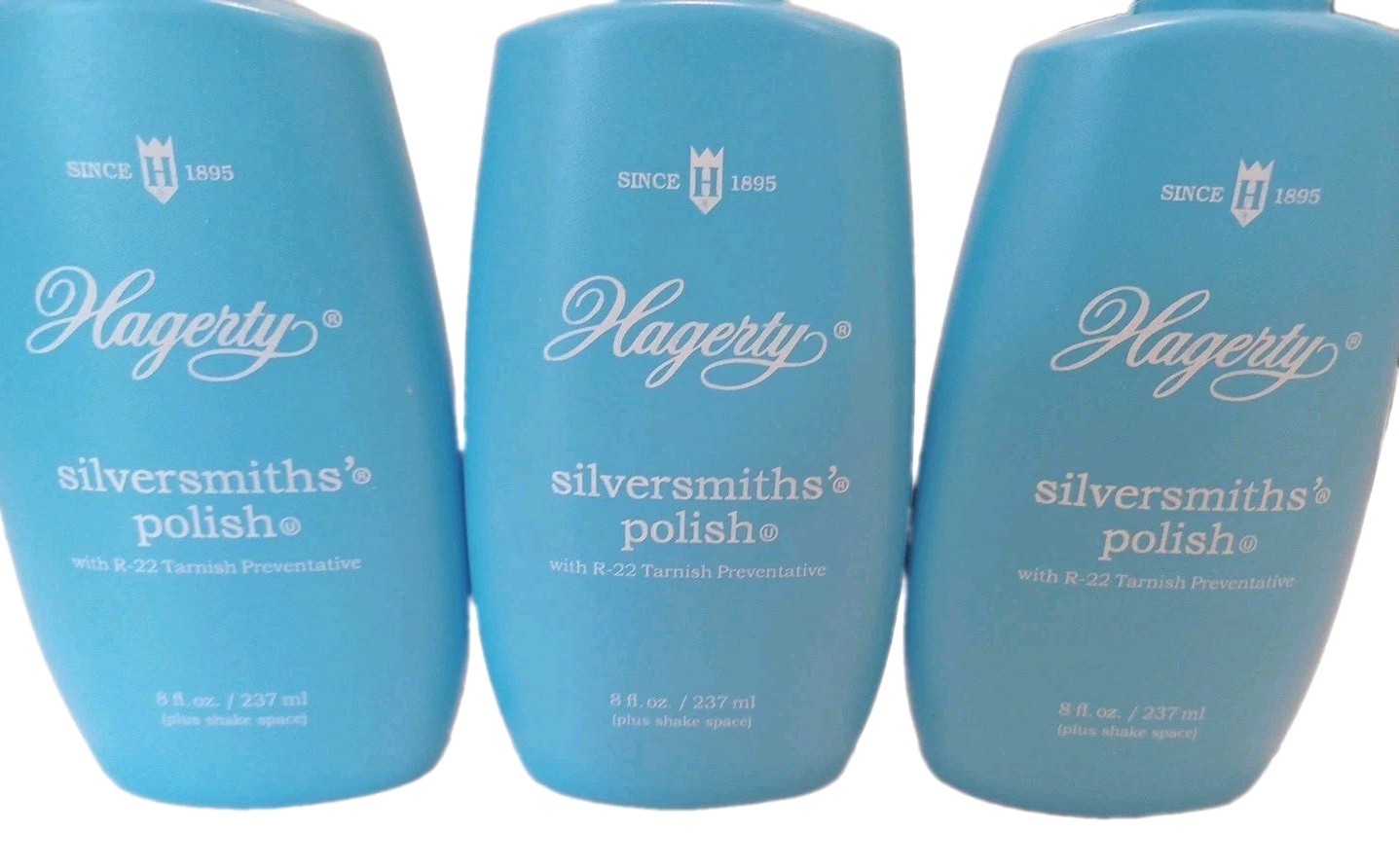 3 PACK Hagerty Silversmiths’ Polish, 8 oz WITH R-22 TARNISH PREVENTATIVE