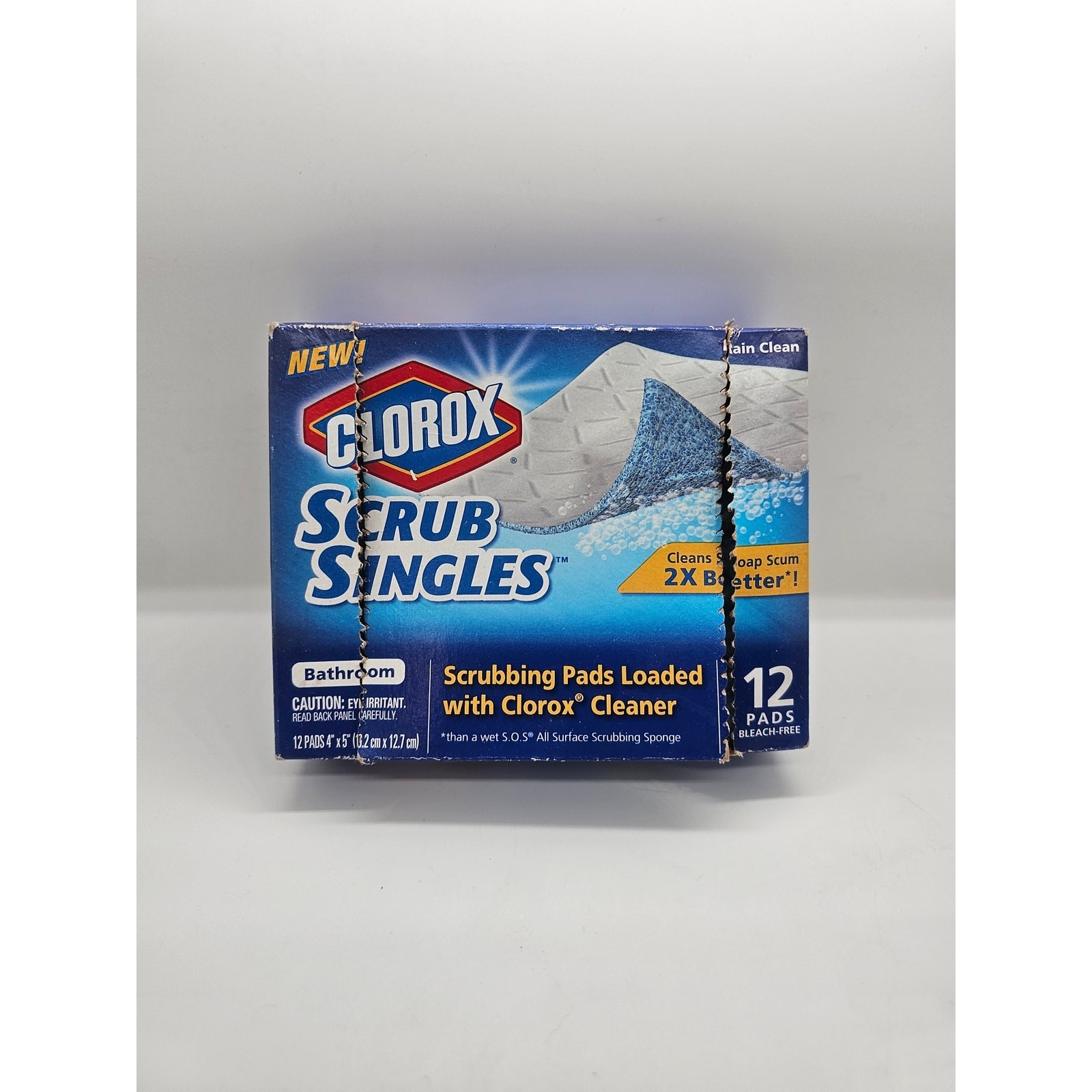 Clorox Scrub Singles Cleans Soap Scum for Bathroom (10 Pads) OPEN BOX