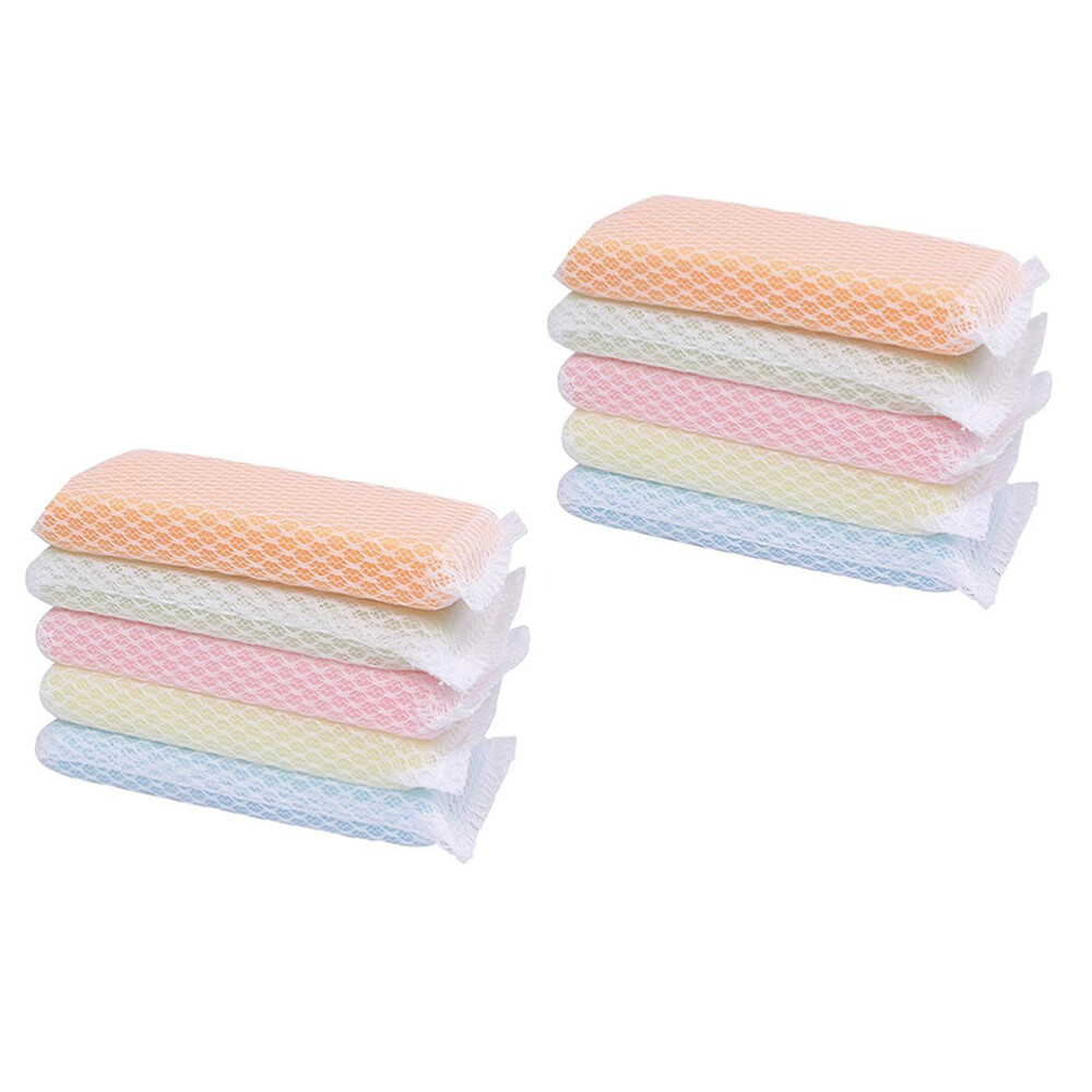 10pcs Scouring Pad Sponge Scrubber Cleaning Dishcloth Kitchen Dish Washing Cloth