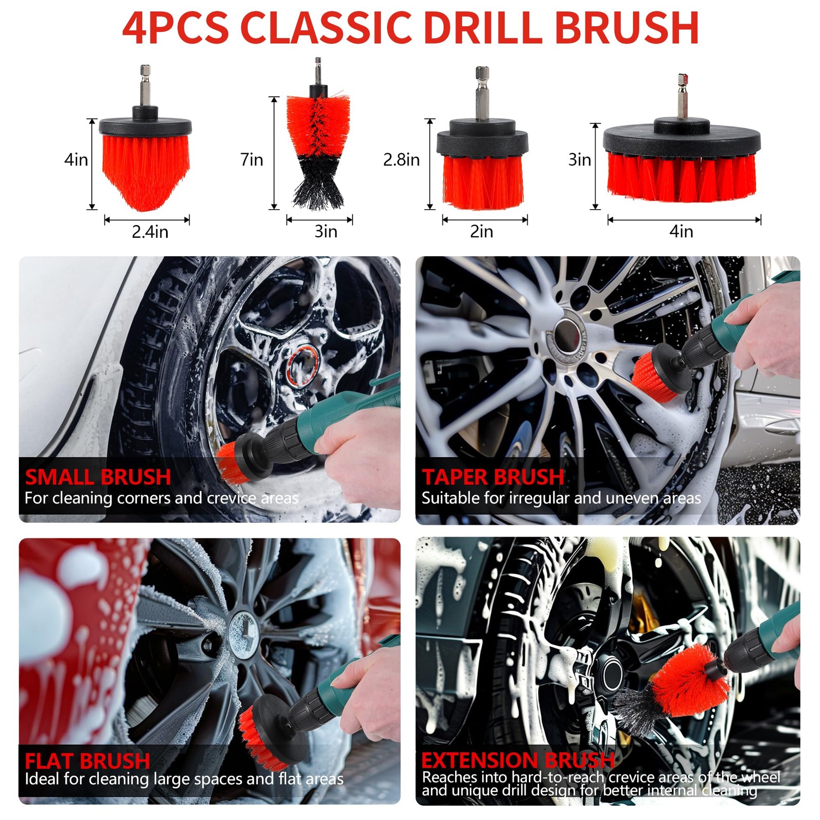 35Pcs Car Detailing Kit & Car Cleaning Kit – Windshield Tool, Long Wheel Brus…