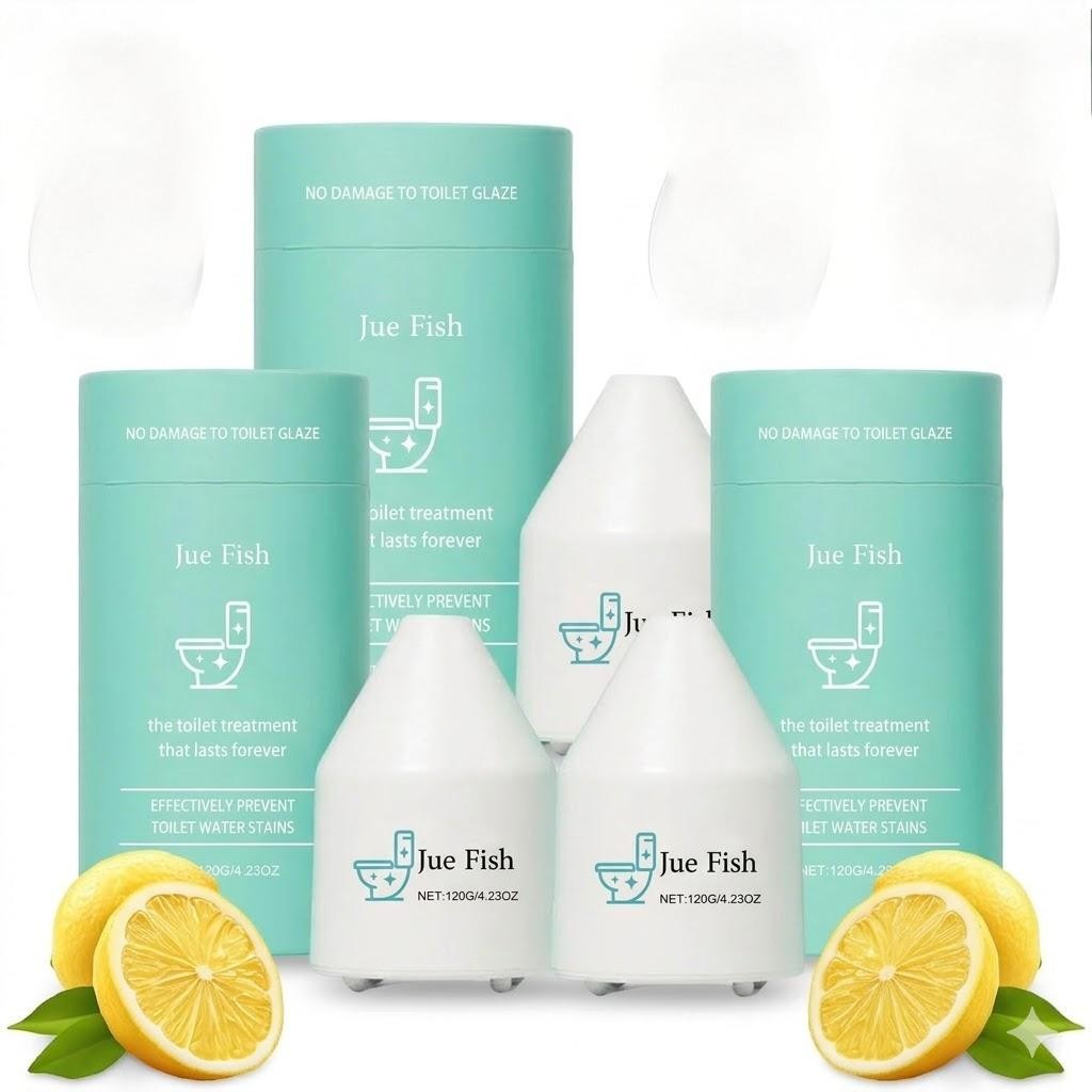 JUE FISH Toilet Cleaner Natural Long Lasting Clean Fresh Scent 3 PACK NEW