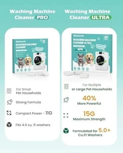 Uproot Clean Washing Machine Cleaner Tablets – 24 Pack for a 12 Month Supply. Fo