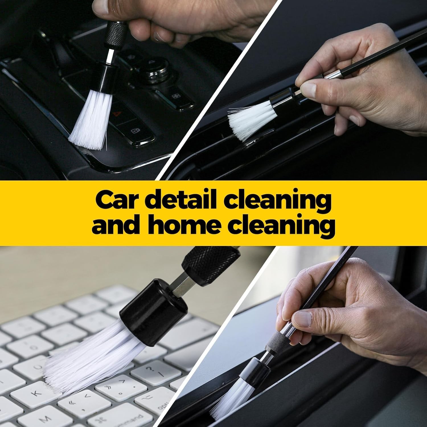 7Pack Drill Brush Attachment Set-Car Interior Detailing Kit，Power Scrubber Brush