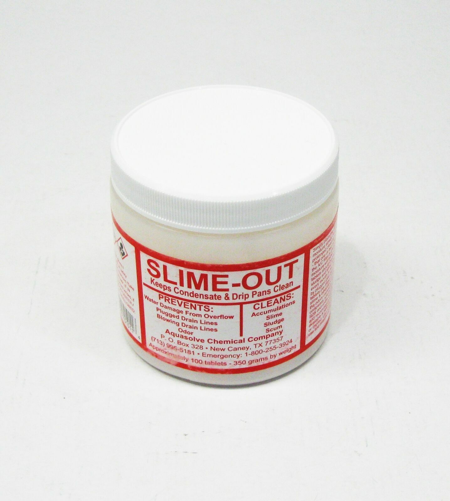 Slime Out Condensate Pan Tab Clean Treatment 100 Tablets SO100
