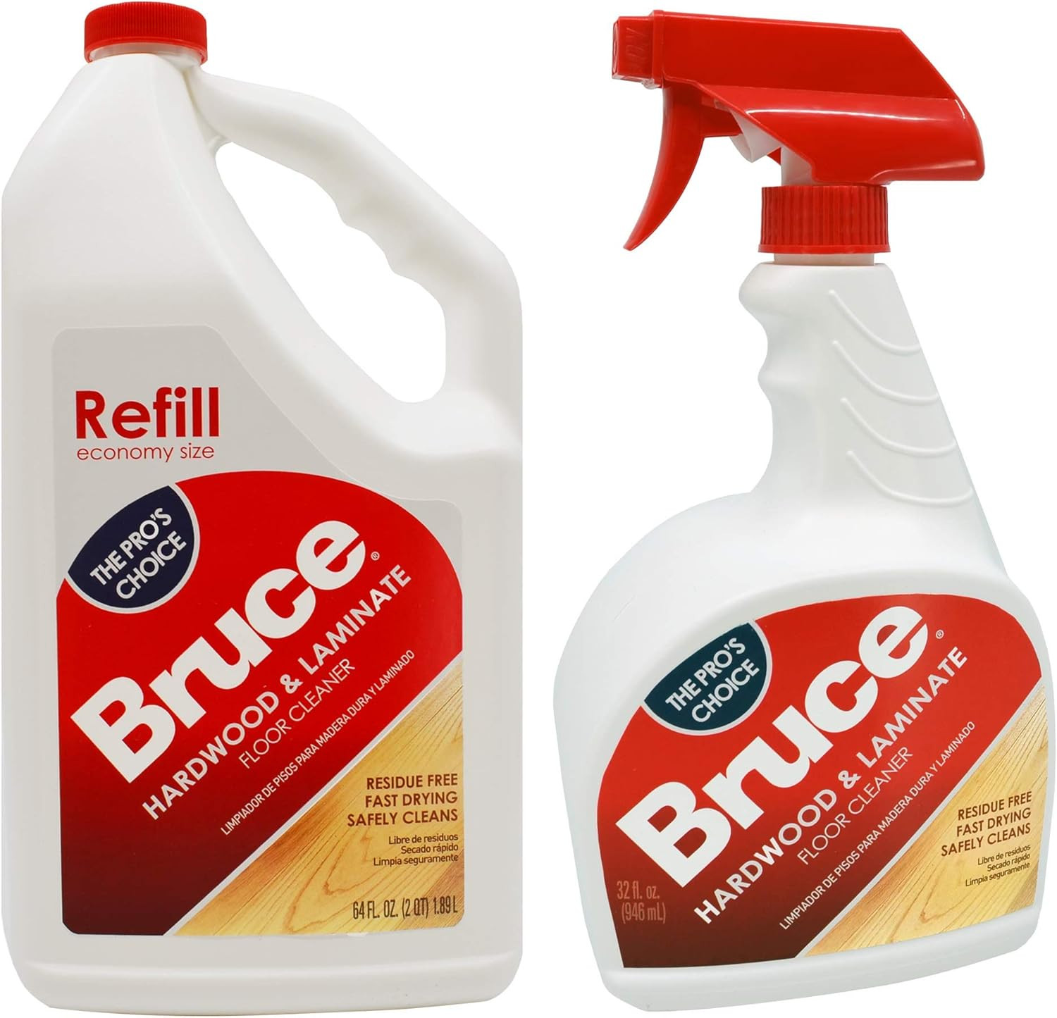 Hardwood and Laminate Floor Cleaner for All No-Wax Urethane Finished Floors Refi