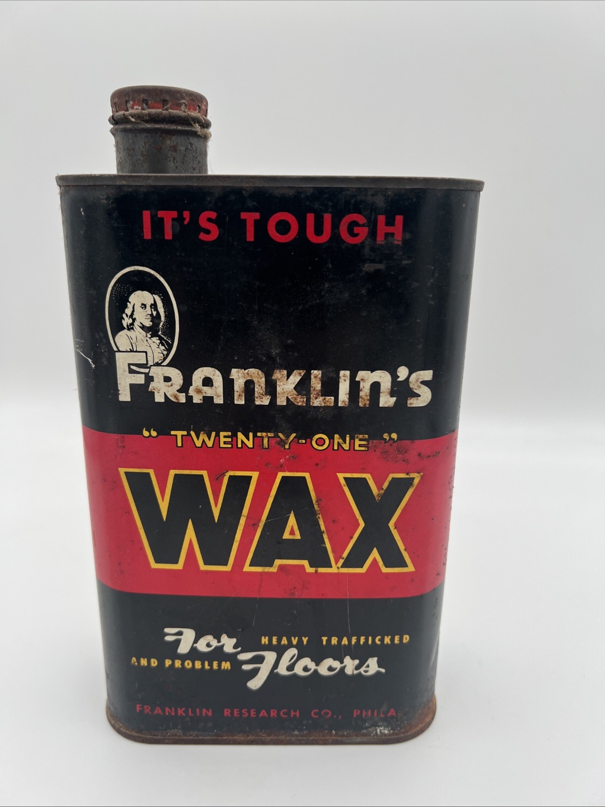 Vintage Franklin’s “twenty-one” Wax Original 1 Quart Can Two Thirds Full 👀