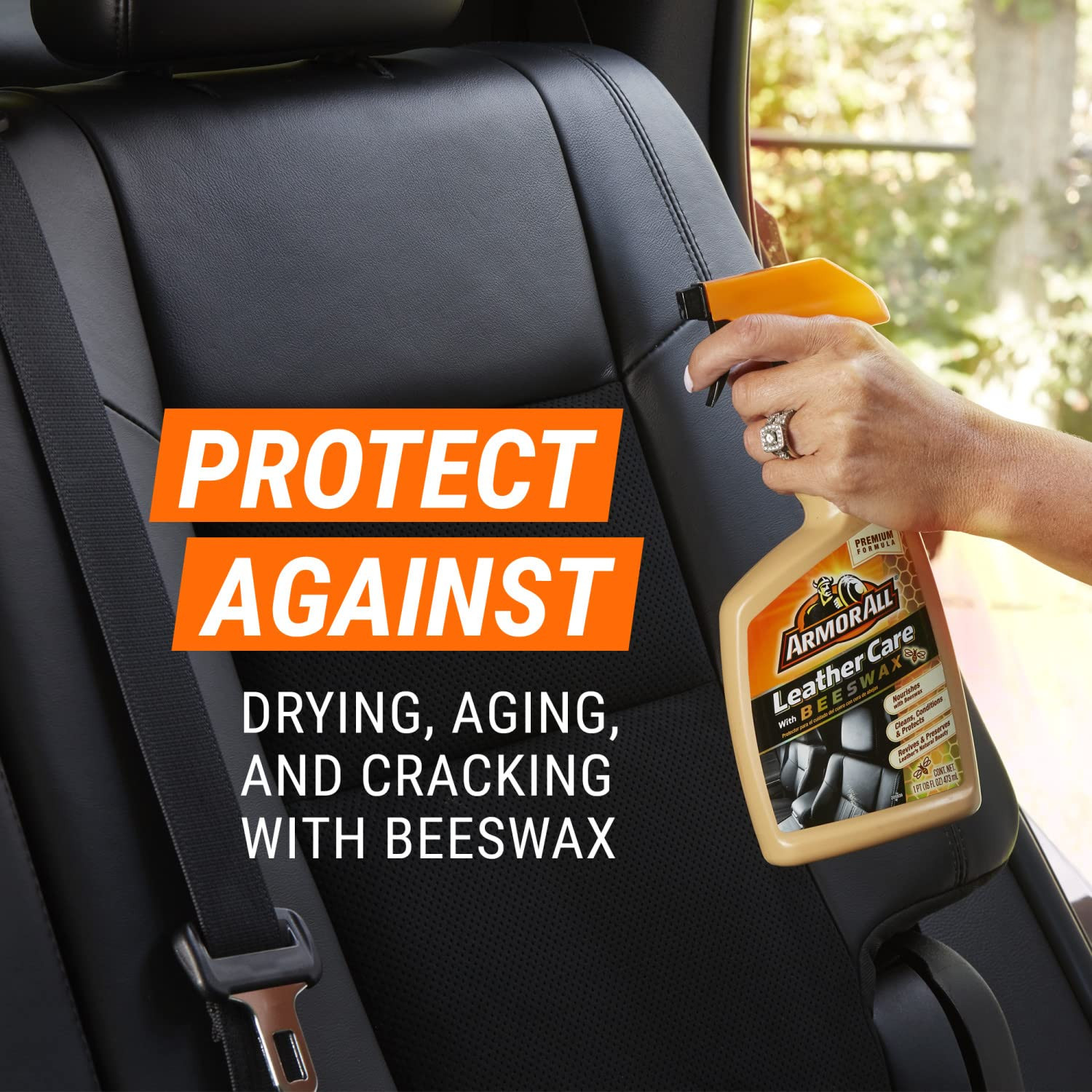 Armor All Leather Care Spray with Beeswax 16 Fl Oz Interior Cleaner