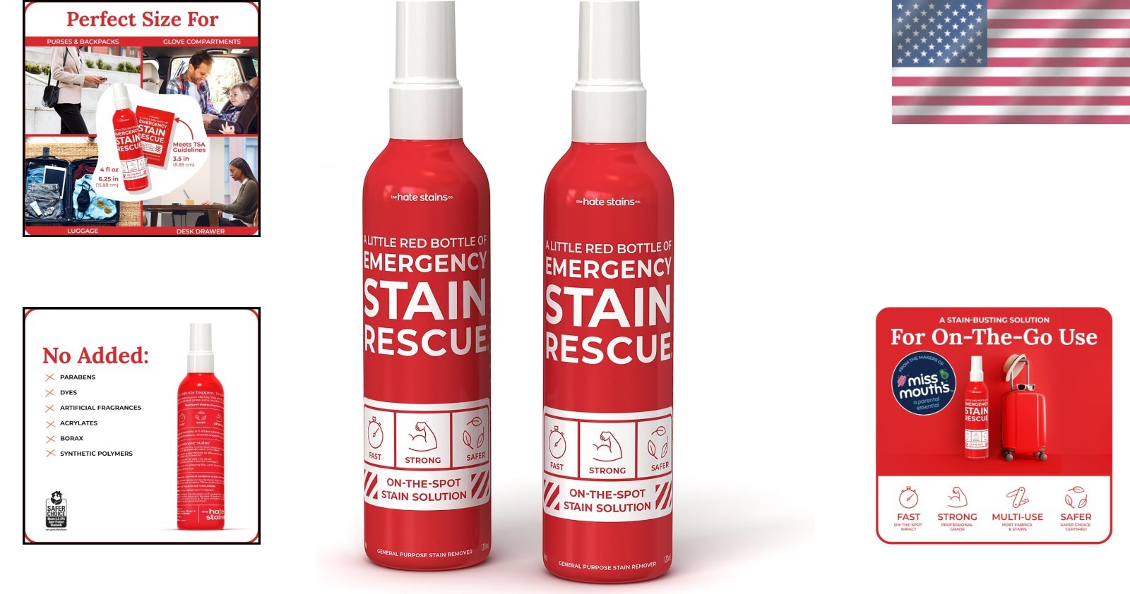 Travel-Ready 4 Fl Oz Stain Remover Spray – Fast Action for Clothes & Upholstery