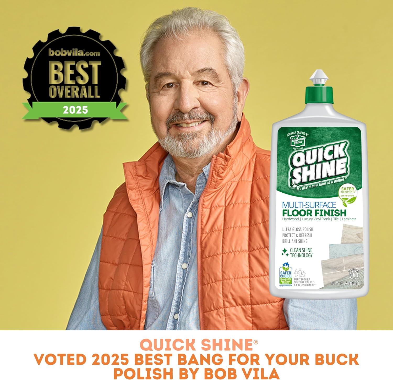 Quick Shine Multi Surface Floor Finish 27Oz, 2Pk | Cleaner & Polish to Use on H
