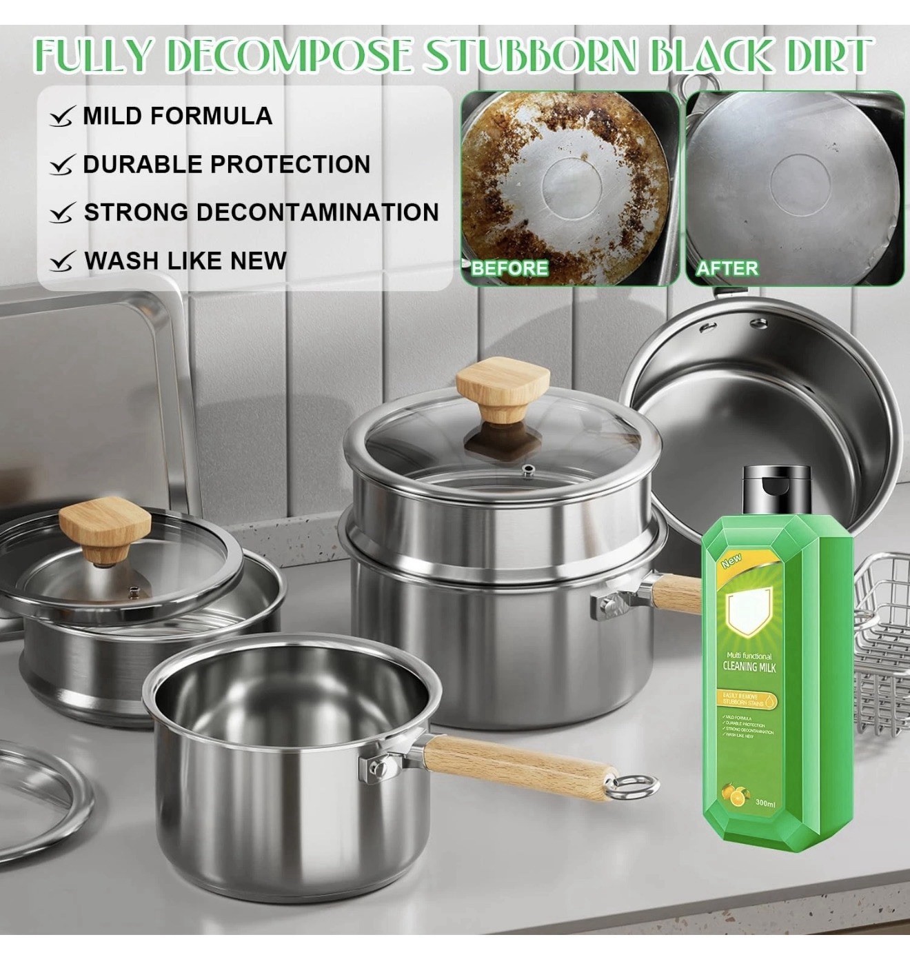 Cleaning Milk House Cleaner,Powerful Multifunctional Concentrated Cleansing NEW!