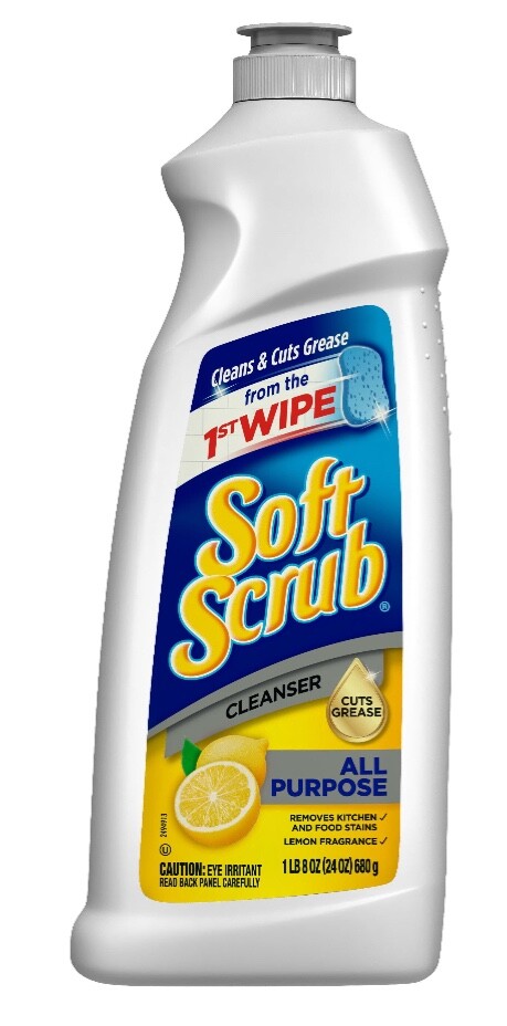 Soft Scrub All-Purpose Cleanser, Lemon Fragrance, 24 Fl. Oz.
