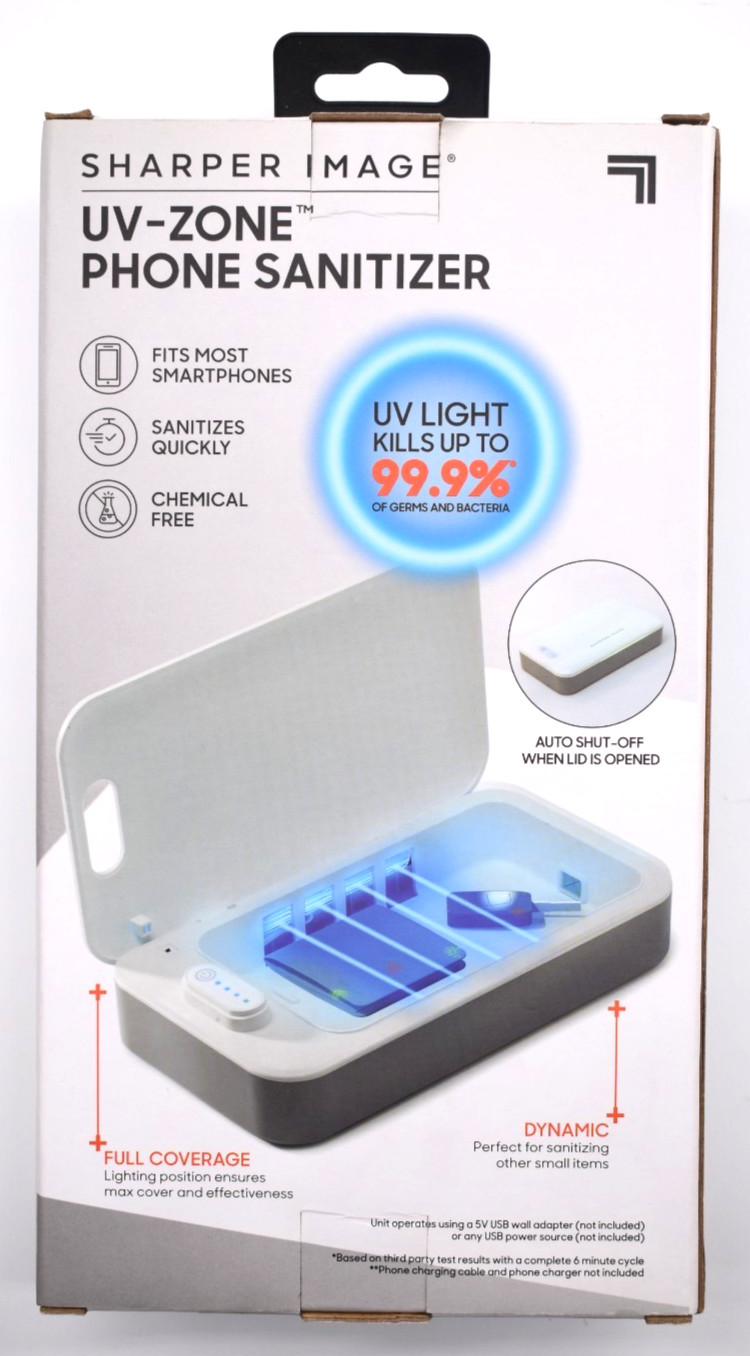 Sharper Image UV‑Zone UV Light Phone & Small Item Sanitizer–NEW, SEALED