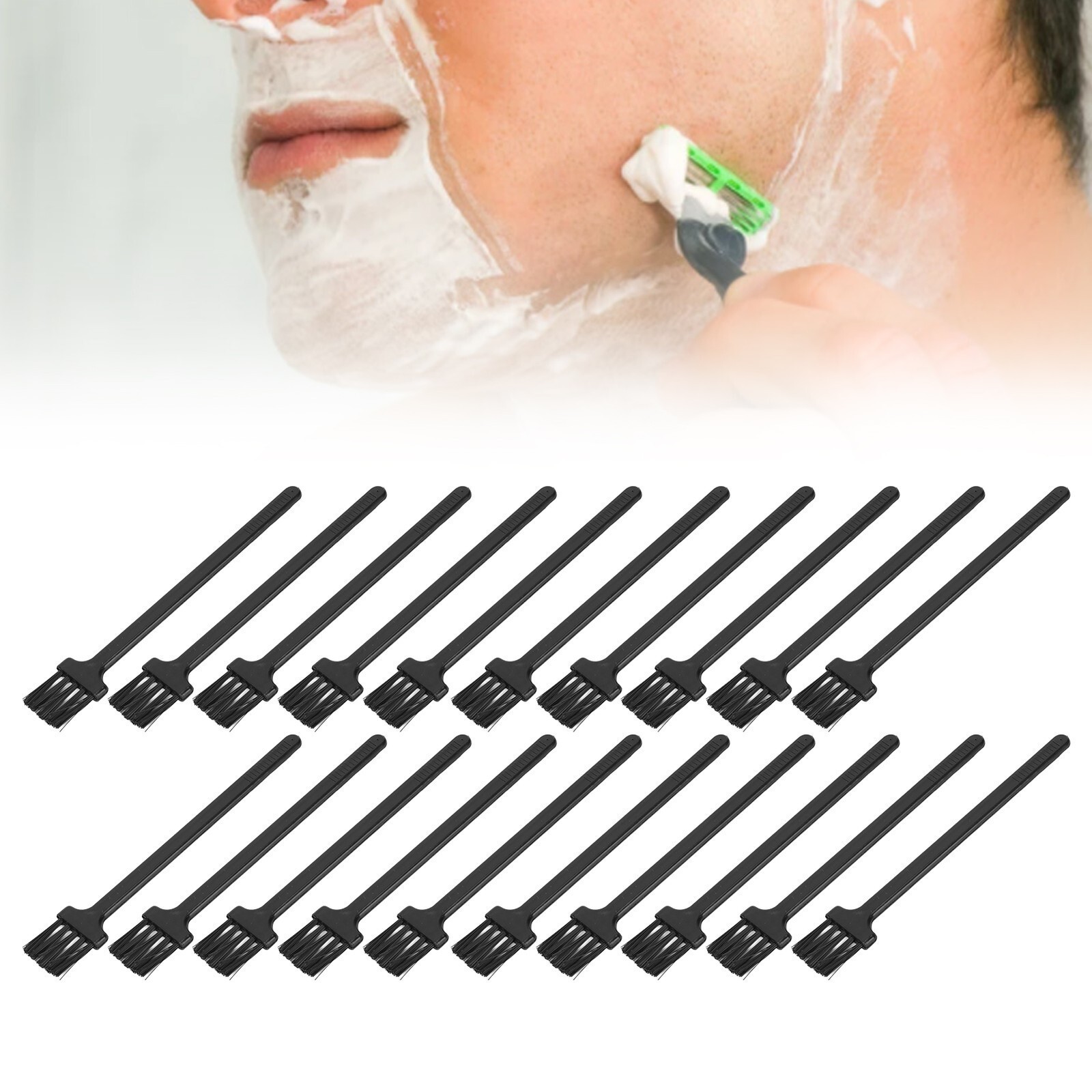 20 Packs Electric Shaver Brush Small Cleaning Plastic Brush for Computer