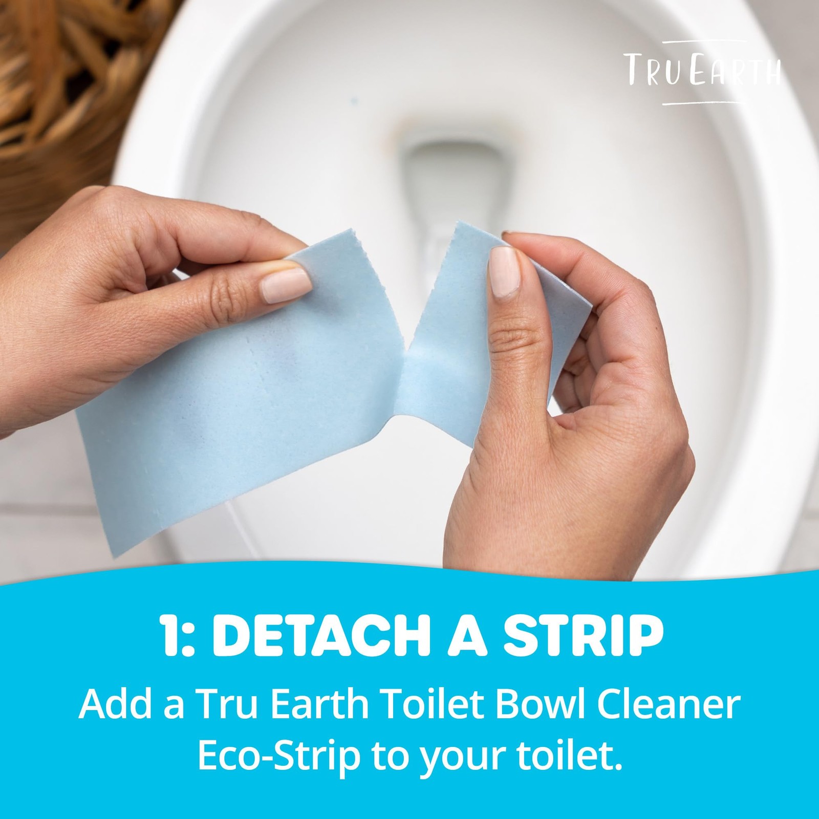 Toilet Bowl Cleaner Eco-Strips | Plastic Jug-Free, Septic-Safe for Cleaning | Ea