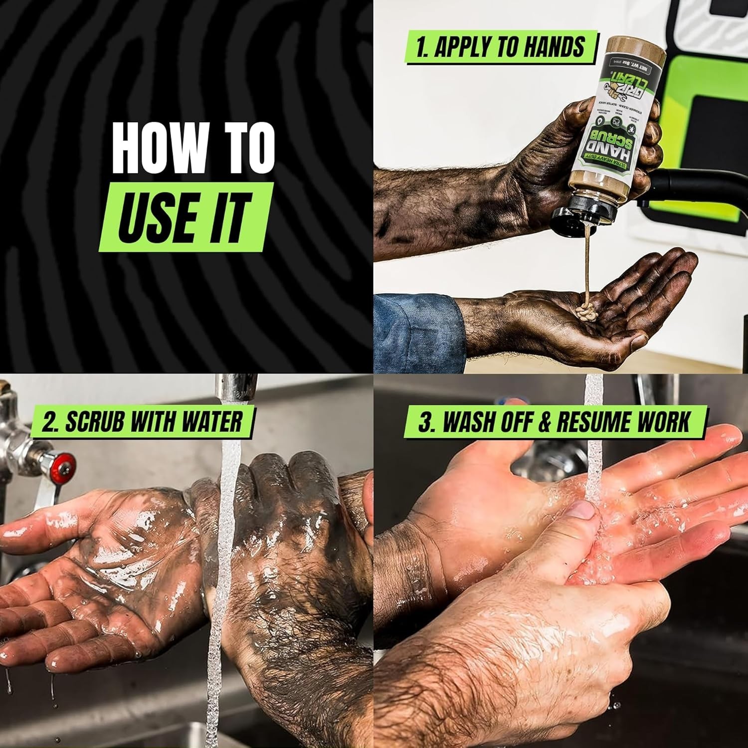 Moisturizing Hand Degreaser – Walnut Shell & Clay, Ideal for Tough Grime, 8 Oz