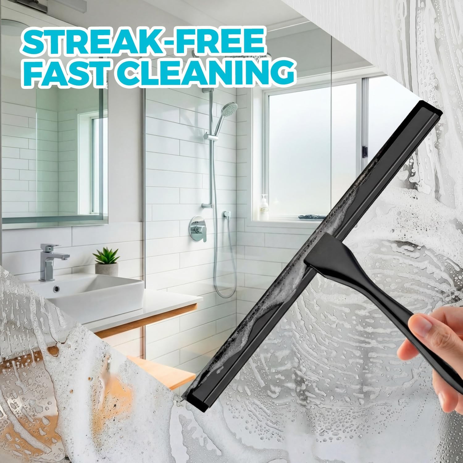2PACK 12-Inch All-Purpose Shower Squeegee for Shower Doors, Bath Linen Sets, …