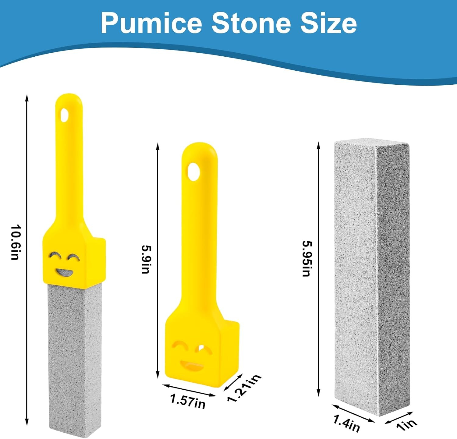 10 Pack Pumice Stone with 2 Handles Toilet Bowl Cleaner Ring Remover Pumice St