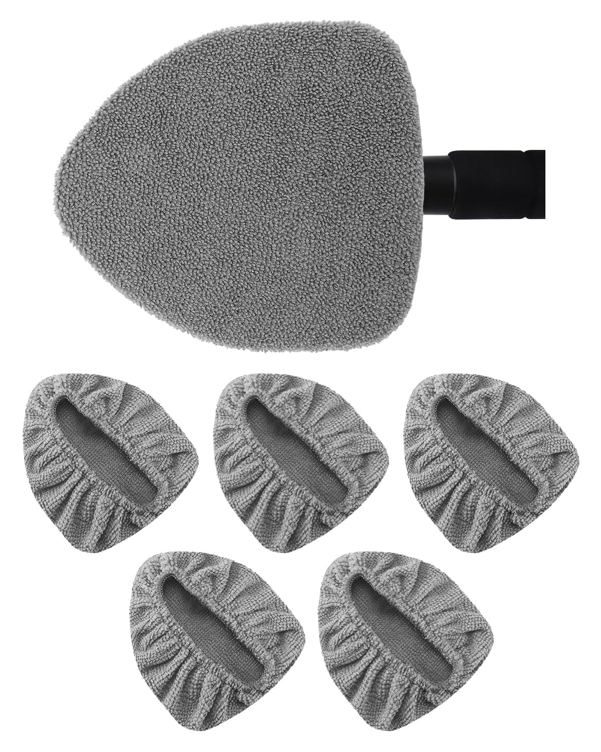 Microfiber Windshield Cleaning Pads 5 Pack Replacement Bonnets, Washable
