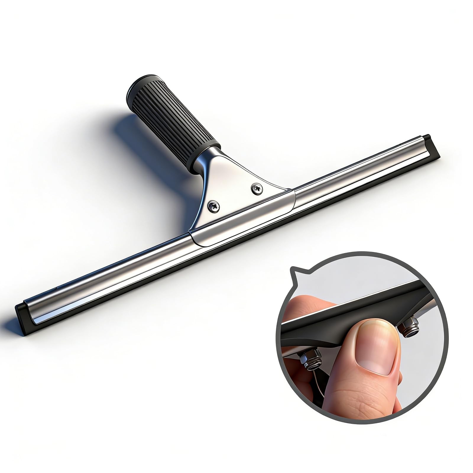14-inch Squeegee for Shower Glass & Window Cleaning, Professional Stainless S…
