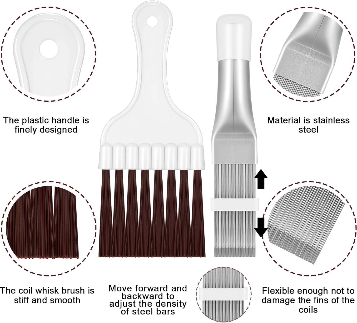 2-Piece Air Conditioner Fin Comb & Coil Cleaning Brush – Essential Home Care