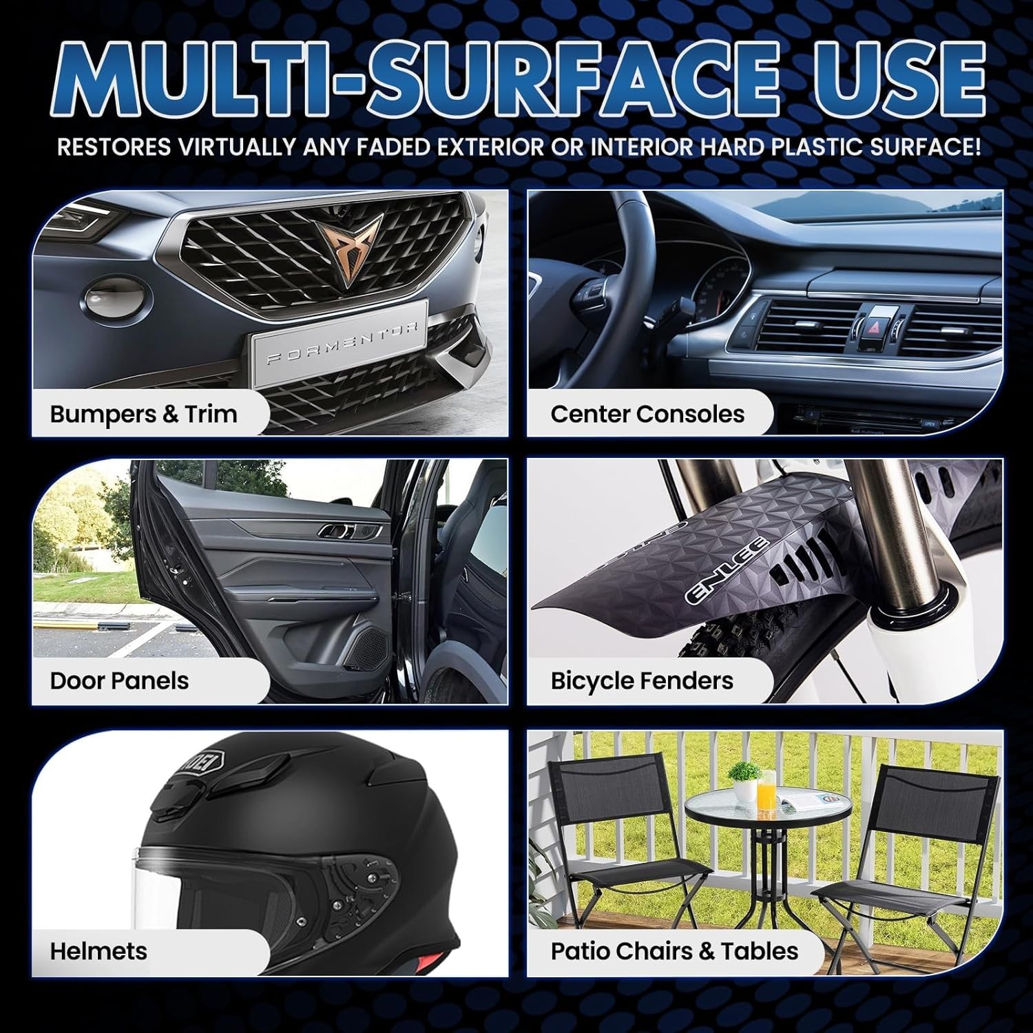 Black Trim & for Cars – Restores Faded Bumpers, Rubber & Vinyl – Long-Lasting…