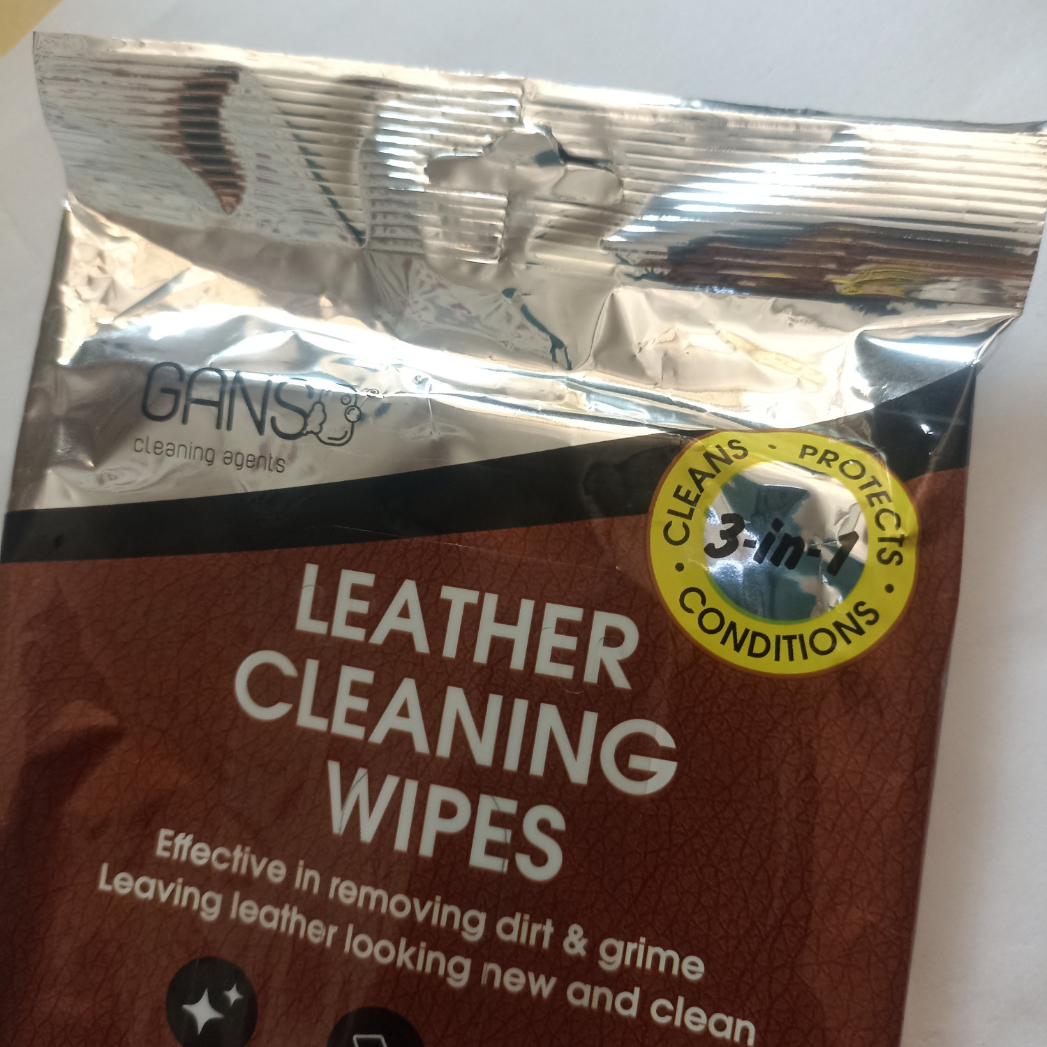 Gangso Leather Cleaning Wipes 3 in 1 Conditions 25pcs Fragrance Free
