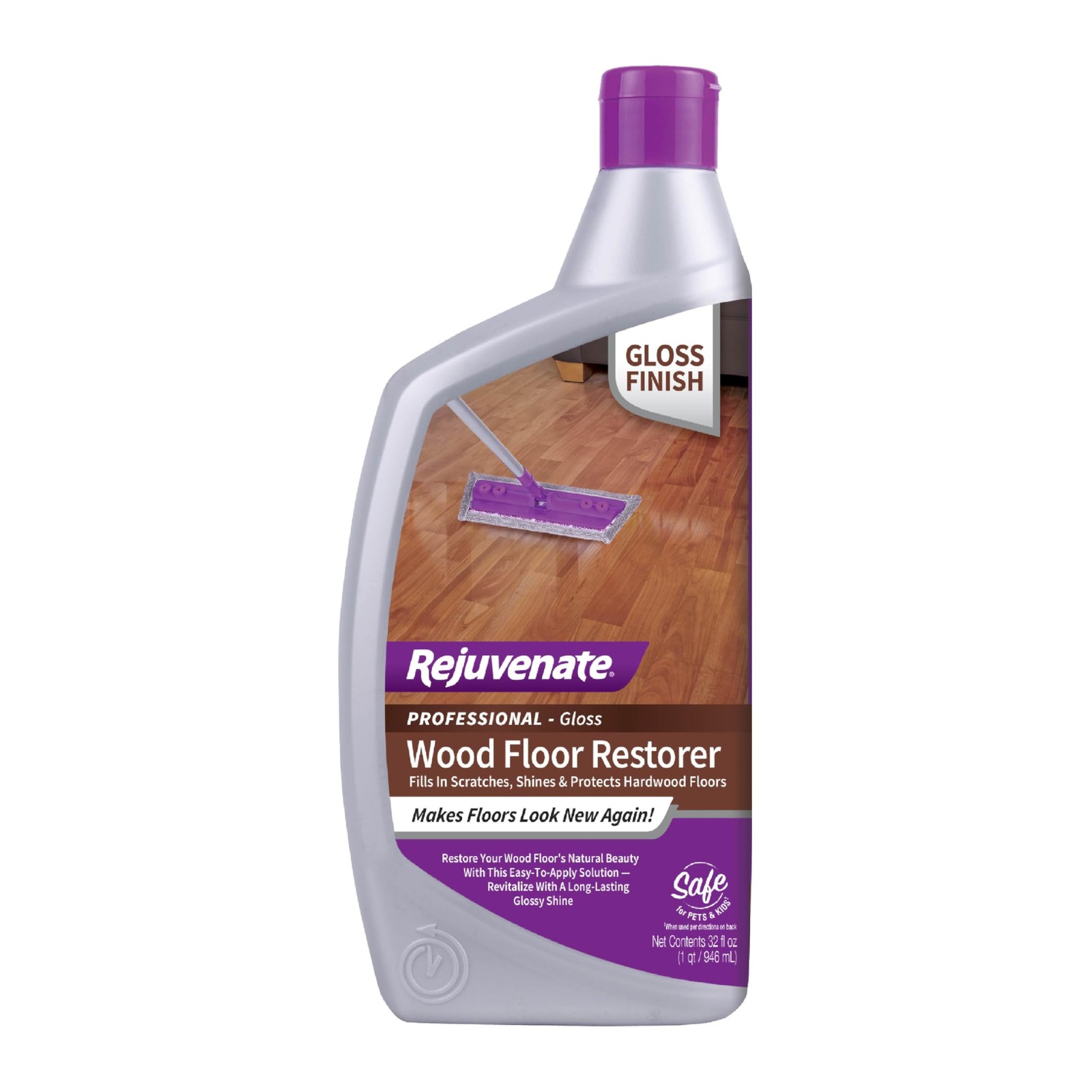 Wood Floor Restorer Fills Scratches Shine Protective Coating Surface Care 32 oz