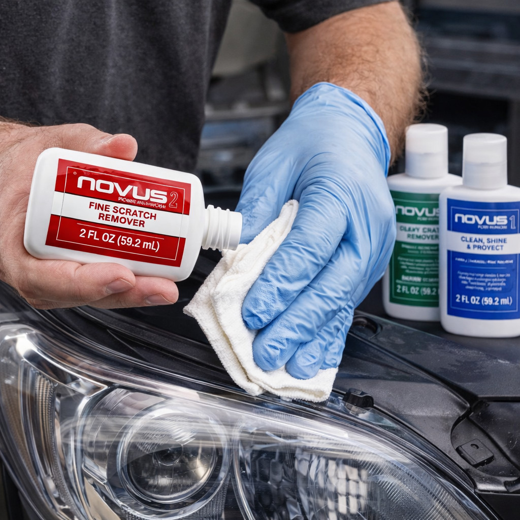 NOVUS PK1-2 Plastic Clean and Shine, Fine Scratch Remover and Heavy-scratch