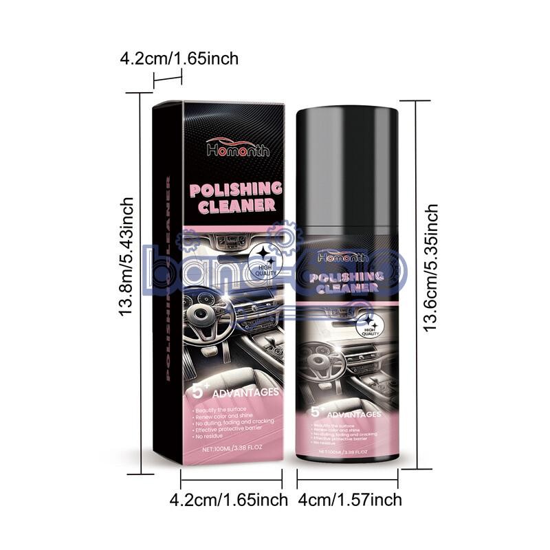 1-3Pack Car Interior Cleaner, 2026 New Polishing Cleaner for Interior Detailing